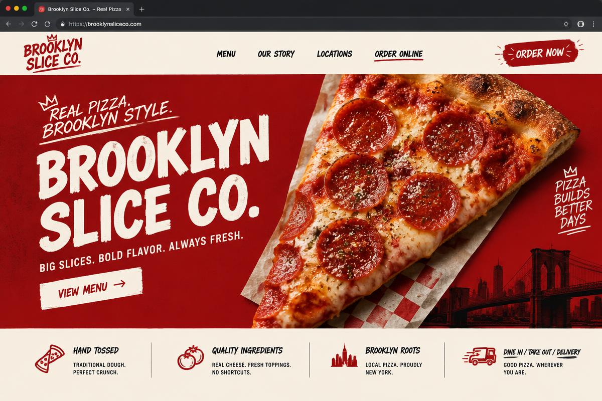 Brooklyn Slice Co. concept website preview